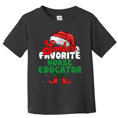 Funny SantaS Favorite Nurse Educator Festive Medical Toddler T-Shirt