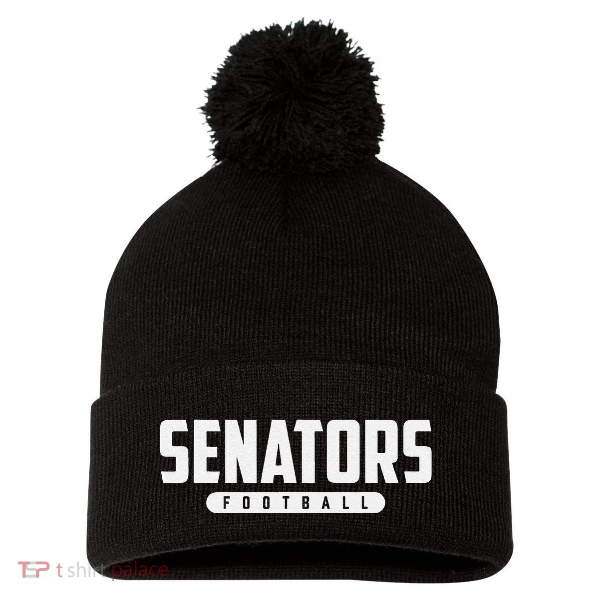 Fletcher Senators Football Pom Pom 12in Knit Beanie
