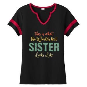 Funny Sister From Sister Sister For Women Ladies Halftime Notch Neck Tee