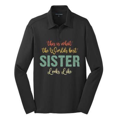 Funny Sister From Sister Sister For Women Silk Touch Performance Long Sleeve Polo