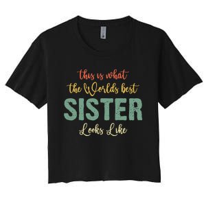 Funny Sister From Sister Sister For Women Women's Crop Top Tee