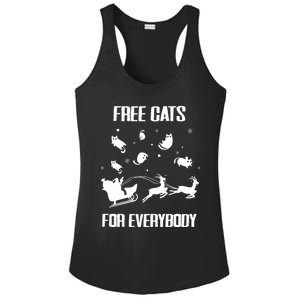 Funny Santa Free Cats For Everybody Sarcastic Christmas Cute Gift Ladies PosiCharge Competitor Racerback Tank