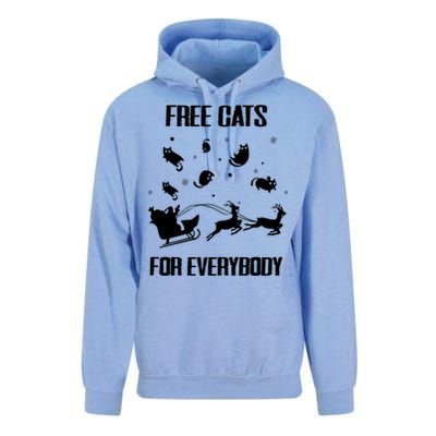 Funny Santa Free Cats For Everybody Sarcastic Christmas Cute Gift Unisex Surf Hoodie