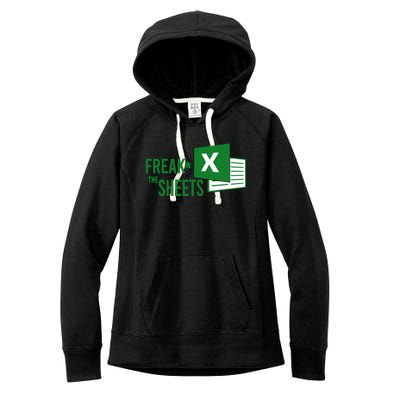 Funny Spreadsheet Freak In The Sheets Accountant Women's Fleece Hoodie