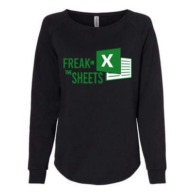 Funny Spreadsheet Freak In The Sheets Accountant Womens California Wash Sweatshirt