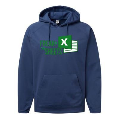 Funny Spreadsheet Freak In The Sheets Accountant Performance Fleece Hoodie