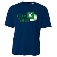 Funny Spreadsheet Freak In The Sheets Accountant Cooling Performance Crew T-Shirt