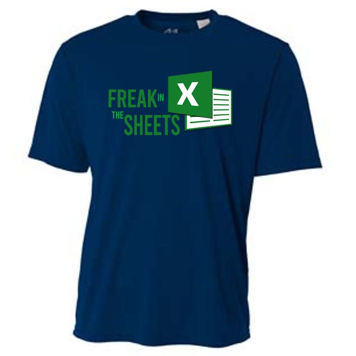 Funny Spreadsheet Freak In The Sheets Accountant Cooling Performance Crew T-Shirt