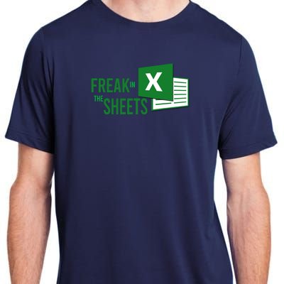 Funny Spreadsheet Freak In The Sheets Accountant Adult ChromaSoft Performance T-Shirt