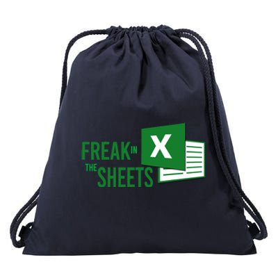 Funny Spreadsheet Freak In The Sheets Accountant Drawstring Bag