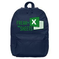 Funny Spreadsheet Freak In The Sheets Accountant 16 in Basic Backpack