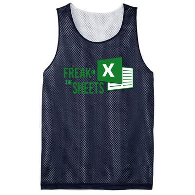 Funny Spreadsheet Freak In The Sheets Accountant Mesh Reversible Basketball Jersey Tank