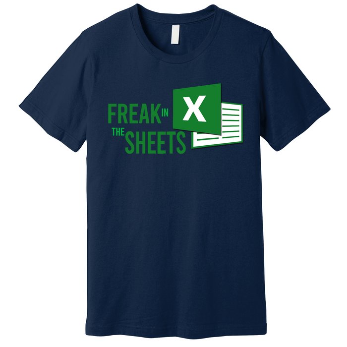 Funny Spreadsheet Freak In The Sheets Accountant Premium T-Shirt