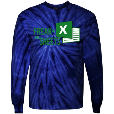 Funny Spreadsheet Freak In The Sheets Accountant Tie-Dye Long Sleeve Shirt