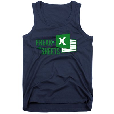 Funny Spreadsheet Freak In The Sheets Accountant Tank Top