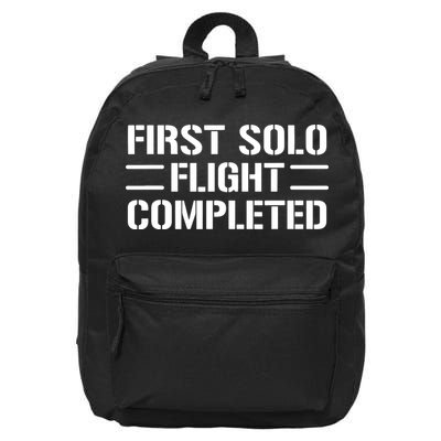First Solo Flight Completed Pilot Student Tee Gift 16 in Basic Backpack
