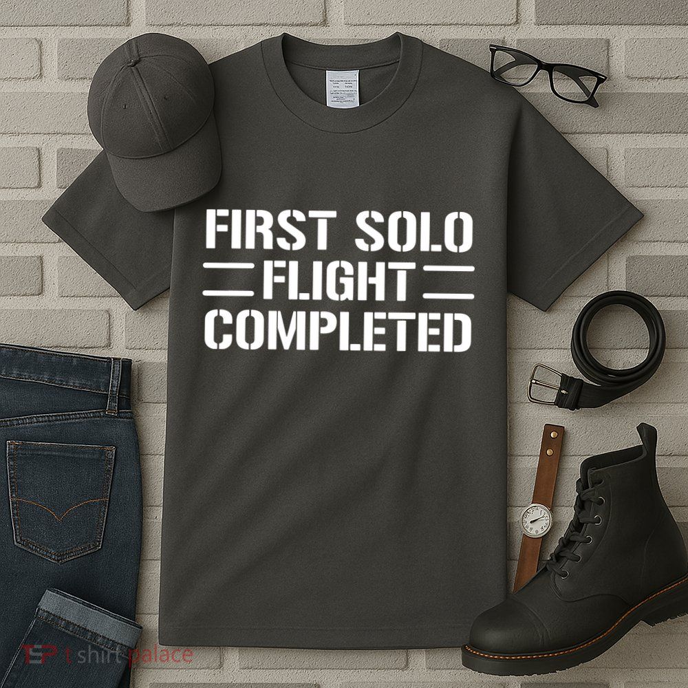 First Solo Flight Completed Pilot Student Tee Gift Tall T-Shirt