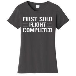 First Solo Flight Completed Pilot Student Tee Gift Women's T-Shirt