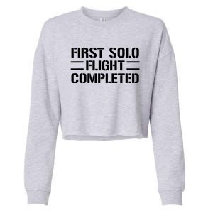 First Solo Flight Completed Pilot Student Tee Gift Cropped Pullover Crew