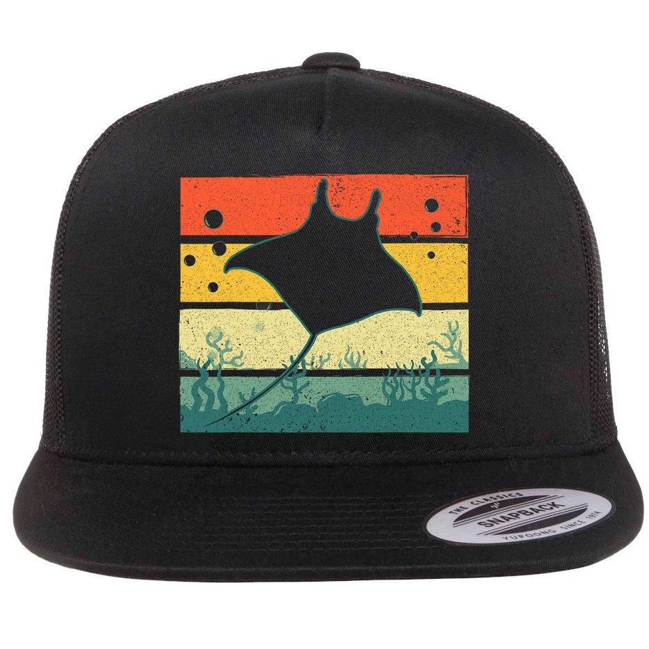 Funny Stingray For Men Women Kids Ocean Animal Lovers Flat Bill Trucker Hat