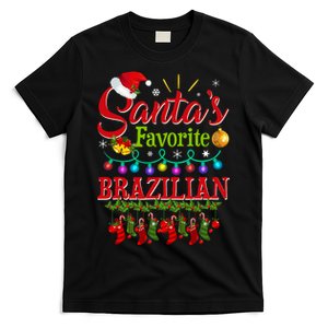 Funny SantaS Favorite Brazilian Christmas Santa Hat Light T-Shirt