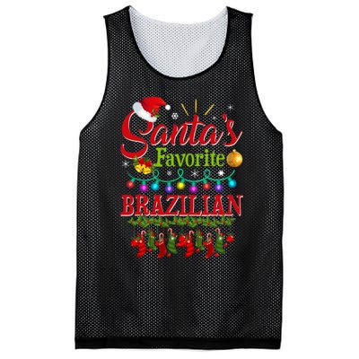 Funny SantaS Favorite Brazilian Christmas Santa Hat Light Mesh Reversible Basketball Jersey Tank