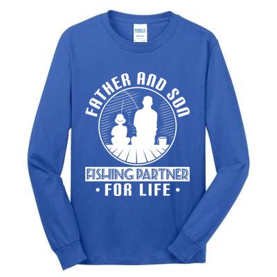 Father Son Fishing Partners For Life Cute Gift Tall Long Sleeve T-Shirt