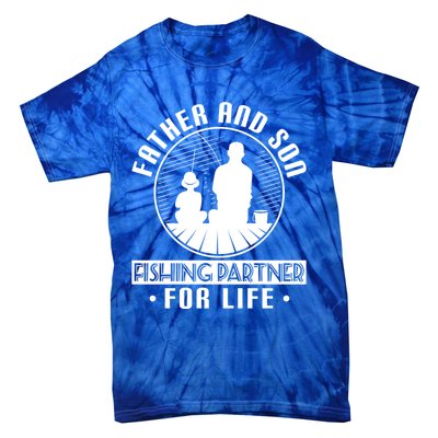 Father Son Fishing Partners For Life Cute Gift Tie-Dye T-Shirt