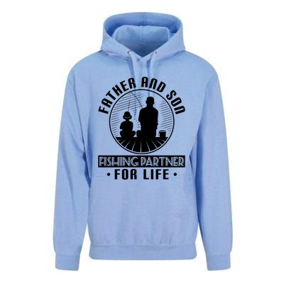 Father Son Fishing Partners For Life Cute Gift Unisex Surf Hoodie