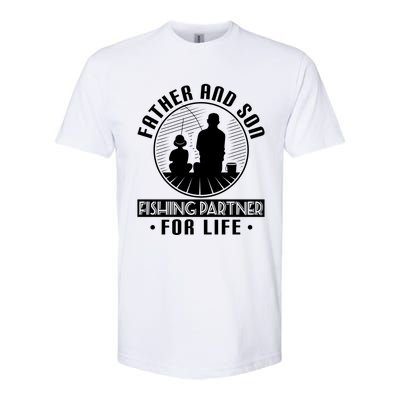 Father Son Fishing Partners For Life Cute Gift Softstyle CVC T-Shirt