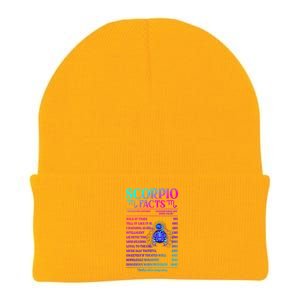 Funny Scorpio Facts Zodiac November Birthday Gift Funny Gift Knit Cap Winter Beanie