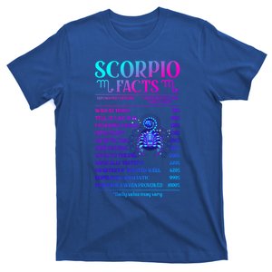 Funny Scorpio Facts Zodiac November Birthday Gift Funny Gift T-Shirt