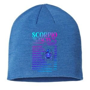 Funny Scorpio Facts Zodiac November Birthday Gift Funny Gift Sustainable Beanie