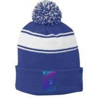 Funny Scorpio Facts Zodiac November Birthday Gift Funny Gift Stripe Pom Pom Beanie