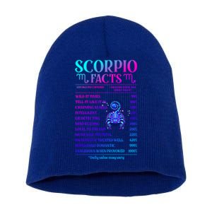 Funny Scorpio Facts Zodiac November Birthday Gift Funny Gift Short Acrylic Beanie