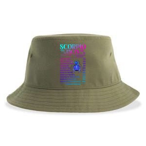 Funny Scorpio Facts Zodiac November Birthday Gift Funny Gift Sustainable Bucket Hat