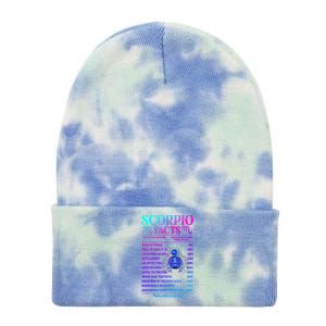 Funny Scorpio Facts Zodiac November Birthday Gift Funny Gift Tie Dye 12in Knit Beanie