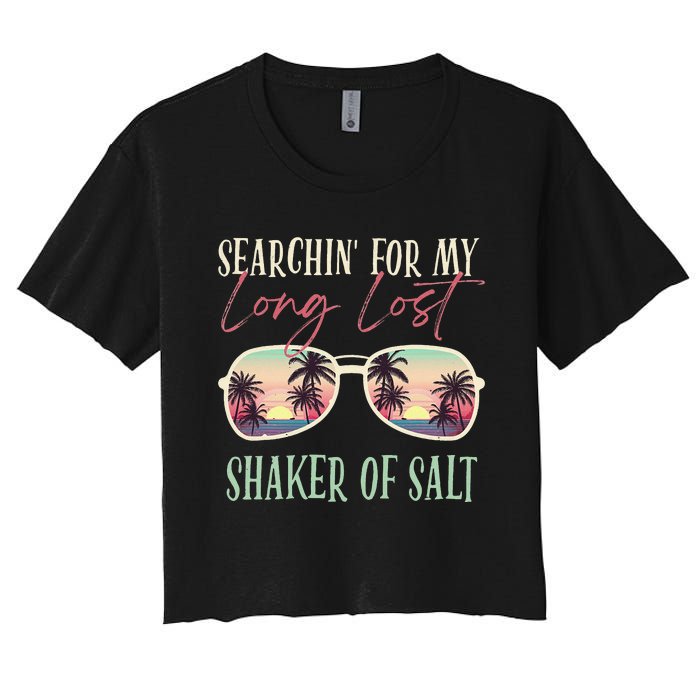 Funny Searching For My Long Lost Shaker Of Salt Shaker Women's Crop Top Tee