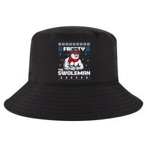 Frosty Swoleman Funny Christmas Workout Gym Weight Lifting  Cool Comfort Performance Bucket Hat