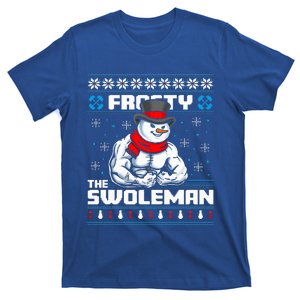 Frosty Swoleman Funny Christmas Workout Gym Weight Lifting  T-Shirt