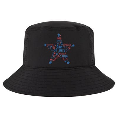 Freedom Star Fourth Of July Graphic Cool Comfort Performance Bucket Hat