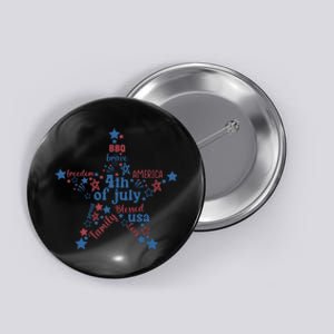 Freedom Star Fourth Of July Graphic Button