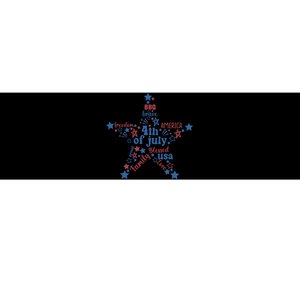 Freedom Star Fourth Of July Graphic Bumper Sticker