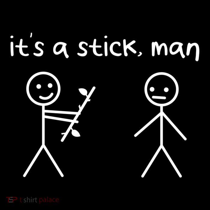 Funny Stick Figures Stick ItS A Stick Sarcastic Gift Drawstring Bag