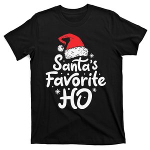 Funny SantaS Favorite Ho Funny Christmas Xmas Santa Hat T-Shirt