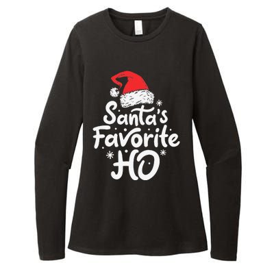 Funny SantaS Favorite Ho Funny Christmas Xmas Santa Hat Womens CVC Long Sleeve Shirt