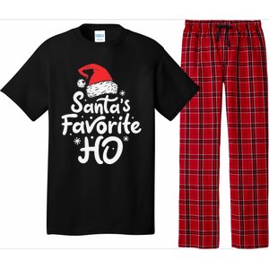 Funny SantaS Favorite Ho Funny Christmas Xmas Santa Hat Pajama Set