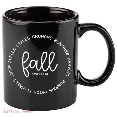 Fall Sweet Fall Festive 11oz C Handle Ceramic Mug