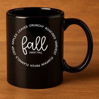 Fall Sweet Fall Festive 11oz C Handle Ceramic Mug