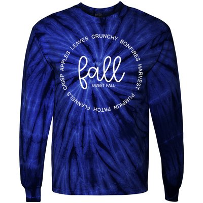 Fall Sweet Fall Festive Tie-Dye Long Sleeve Shirt